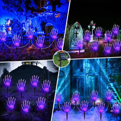 2024 Halloween Garden Lights Skeleton Hand Solar Powered Scary Halloween Decorations Outdoor Waterproof Yard Ornament For Home