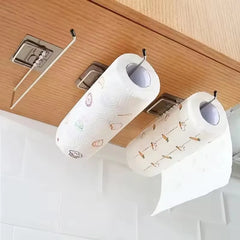 1PCS Kitchen Paper Towel Holder Adhesive Toilet Paper Rack Towel Hanger Tissue Dispenser Roll Napkin Cabinet Storage Accessories