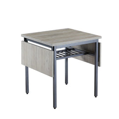 Folding Dining Table, 1.2 inches thick table top, for Dining Room, Living Room, Grey, 63.2'' L x 35.5'' W x 30.5'' H. 