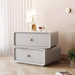 Bedside Table.360 Degree Rotation, Night Stand with 2 Drawer, Nightstands, Bedside Table End Table for Bedroom Living Room