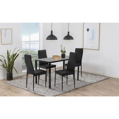 Dining Table Set Glass Dining Room Table Set for Small Spaces Kitchen Table and Chairs for 4Table with Chairs Home Furniture