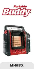 Heater 4000 to 18000 BTU 3 Setting Portable LP Gas Heater Unit with Dual Tank Connection for Indoor and Outdoor Use, Black/Red