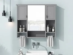 bathroom organizers, Bathroom Vanity with Single Sink Combo, Modern Bathroom Sink Cabinet with Soft Closing Doors & Drawers & Op