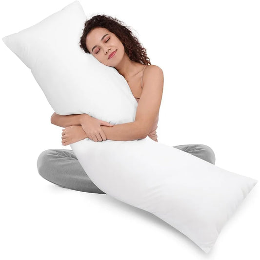 Full Body Pillow for Adults (White, 20 x 54 Inch), for Sleeping, Side Sleepers