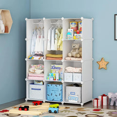 Dresser, Kids Closet Organizers, Portable Kids Wardrobe for Closet, Bedroom, Nursery, Cubby, Cabinet, Clothes, Dress, Baby