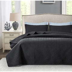 Lightweight Bedspread Ultrasonic  Pattern Light Coverlet for All Season Comforter Bedding Decor - 3 Piece Bed Cover Sets