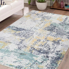 Modern Abstract Area Rug, 8x10 Washable Rugs for Living Room Bedroom Office Floor Rug Dining Room Indoor Accent Rugs