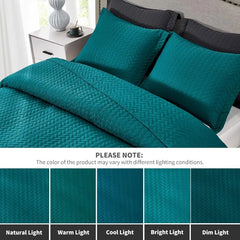 Lightweight Bedspread Ultrasonic  Pattern Light Coverlet for All Season Comforter Bedding Decor - 3 Piece Bed Cover Sets