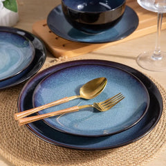 Ceramic Dinnerware Sets,Stoneware Coupe Plates and Bowls Sets,Highly Chip and Crack Resistant | Dishwasher & Microwave