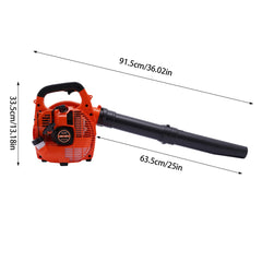 25.4cc 2-Stroke Gas Powered Leaf Blower Handheld Gas Blower 4.59ft³/h