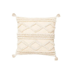 45x 45cm/30x50cm Beige White Tassels Decorative Cushion Cover Sofa Pillow Case Cover Handmade Home Decoration for Living Room