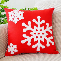 Christmas Embroidered Pillow Cover 18X18 Inch Christmas Embroidered Pillowcase Cushion Cover Zipper Closure Pillowcase Enhance