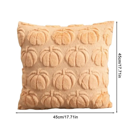 Pumpkin Fall Pillow Covers 45 X 45 Cm Throw Pillow Covers Soft Plush Pillowcase for Home Sofa Couch Halloween Decor