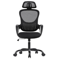 JHK Ergonomic Mesh Fixed Armrest Office Computer Desk Chair Adjustable Headrests Comfortable Lumbar Support For Home Office