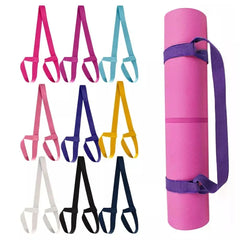 Adjustable Yoga Mat Strap Shoulder Sling Fitness Elastic Belt