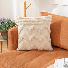 45x 45cm/30x50cm Beige White Tassels Decorative Cushion Cover Sofa Pillow Case Cover Handmade Home Decoration for Living Room