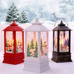 New Christmas Lantern Old Man Snowman Elk Retro Hanging Candle Holder Christmas Tree Decoration Christmas Gift Home Decoration