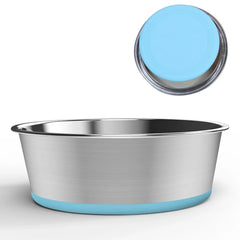 Dog Feeder Bowls Pet Food Water Feeders Multiple Sizes Metal Dog Bowls with Nonslip Silicone Bottom for Small to Large Dogs