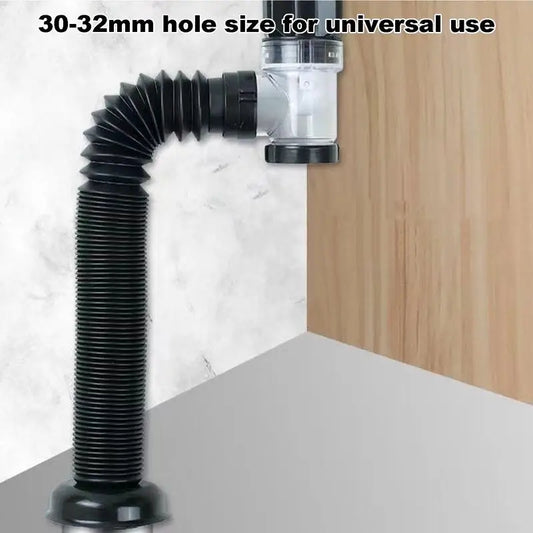 Sink Drain Pipe Silent Anti-Odor Downpipe Sink Drain Pipe Tube Down Tube Rustproof Bathroom Sink Drain Pipe For Bathrooms RVs