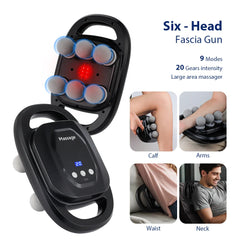 Six-head Fascia Gun High-Frequency Vibration Body Massage Gun Back and Waist Massager Massager Neck Shoulder Massager masajeador