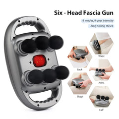 Six-head Fascia Gun High-Frequency Vibration Body Massage Gun Back and Waist Massager Massager Neck Shoulder Massager masajeador