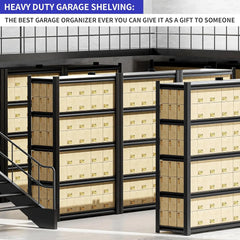 Garage Shelving Unit,2 Pieces78 HThickened Metal Shelving Units for Garage Storage Shelves Adjustable Shelves