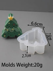 Christmas Tree Snowflake Silicone Candle Mold DIY Xmas Ornaments Making Soap Plaster Resin Casting Molds  Decor Craft Gifts