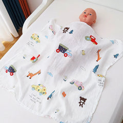 70x70cm Baby Blanket Ultra Soft Organic Cotton Newborn Swaddle Wrap Dual Layers Infant Feeding Burp Cloth Towel Scarf Baby Stuff