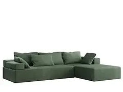 Modular Cloud Sofa Couch,Minimalist Style Living Room Furniture Set,Chenille Fabric Sectional with Pillows and Removable Armrest