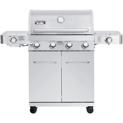 Grills 4-Burner Propane Gas Grills Stainless Steel Cabinet Style with Side & Side Sear Burners, Built-In Thermometer, BBQ Grill