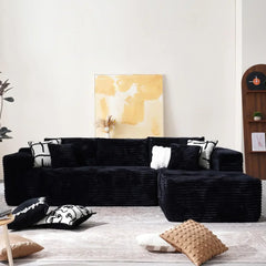 Cloud Sectional Couch with Comfy Chaise,Minimalist Modular Couches Sleeper for Living Room Bedroom Apartment Lounge