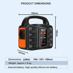 Portable Power Station 155 Wh, SBAOH 150 W Solar Generator Battery with AC/Car Cigarette Igniter/USB Output, for Camping,Travel