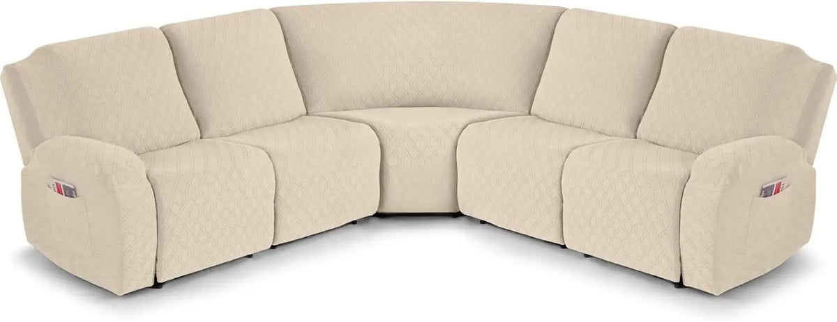 Extra Large Reclining Sectional Couch Covers, L Shape Sectional Sofa Corner Seater, Thick, Soft Sofa Slipcovers