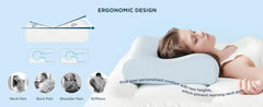 Bedsure Breescape Pillow for Neck Pain Relief - Cervical Neck Pillows for Sleeping, Ergonomic Orthopedic Contour Pillow for Neck