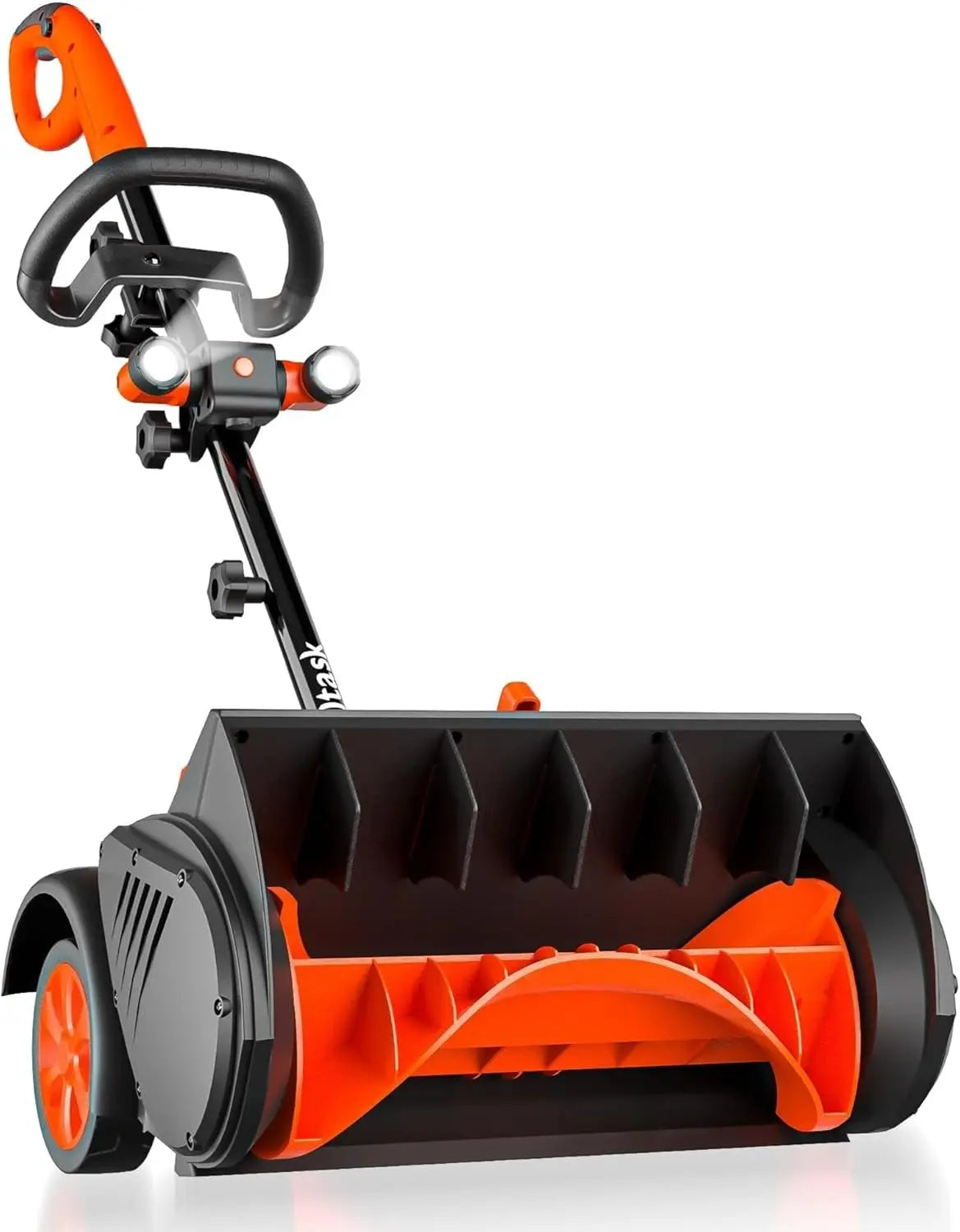 15.8” Cordless Snow Shovel, Brushless Battery Snow Blower, Battery Powered Snow Thrower with Wheels and LE