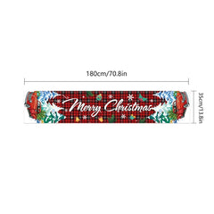 Christmas Table Runner Xmas Table Flag Cover 2023 Merry Christmas Decorations for Home 2024 New Year Navidad Tablecloth