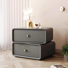 Bedside Table.360 Degree Rotation, Night Stand with 2 Drawer, Nightstands, Bedside Table End Table for Bedroom Living Room