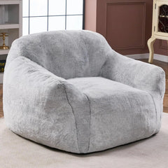 Giant Bean Bag Bag Sofa Chair with Armrests, Bean Bag Couch Stuffed High-Density Foam, Plush Lazy Sofa Comfy