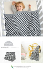 Baby Blankets Cotton Knitted Newborn Stroller Bedding Swaddle Wrap Quilts Fashion Toddler Throw Crib Cover Plaid blanket