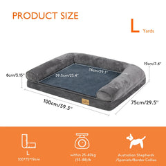 Dog Bed Extra Large Orthopedic Pet Mattress Couch Sleeping Bed Cushion with Removable Washable Cover Soft Sponge Foam