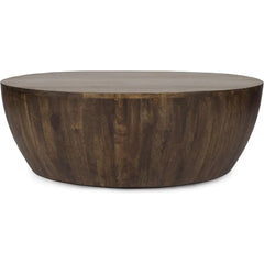 Kiln-dried mango wood with natural or walnut finish,Goa Coffee Table, size, 35.75"D x 35.75"W x 12"H,Walnut