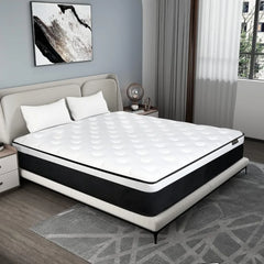 Twin Mattress, 14 Inch Euro Top Twin Size Mattress in a Box,Memory Foam Hybrid Mattress with Individually Pocket Springs