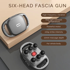 Six-head Fascia Gun High-Frequency Vibration Body Massage Gun Back and Waist Massager Massager Neck Shoulder Massager masajeador