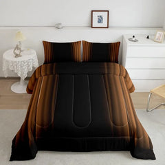 Comforter Set Kids Teens Dark Blue and Black Striped Bedding Bed Set Decor Modern Fashion Comforter Inner Fill Bedroom