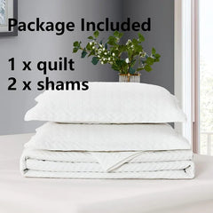 Lightweight Bedspread Ultrasonic  Pattern Light Coverlet for All Season Comforter Bedding Decor - 3 Piece Bed Cover Sets