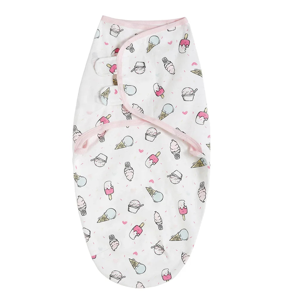 Insular Muslin Baby Swaddle Wrap Swaddle Baby Blanket With Cap Cocoon Cloth Set Newborn Envelope