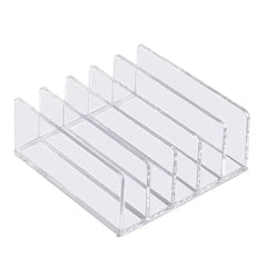 Desktop File Organizer File Sorter With 5 Sections Acrylic File Holder Mail Organizer Countertop File Sorter For Envelope Folder