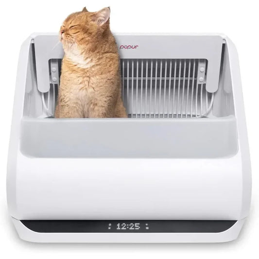 X5 Self-Cleaning Cat Litter Box, 30-Day Capacity - Automatic Litter Scooping Robot, Odor-Seal Disposable Cardboard Bin