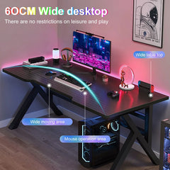 Gaming Desk Computer Desk Home Office Desk Extra Large Modern Ergonomic Black Table Gamer Workstation