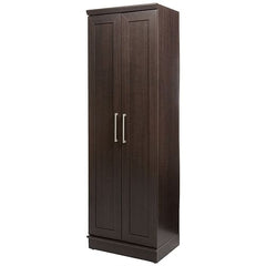 Bedroom Wardrobe Cabinet Storage Closet Organizer in Dark Brown Oak